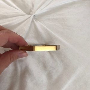 Geometric gold bangle